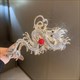 Chinese Dragon Rhinestone Pearl Hair Clips