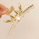 Rhinestone Adorned Metal Hair Claw Clip For Women