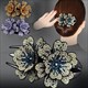 Rhinestone Floral Hair Claw - Elegant Hair Accessory For Women