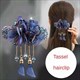 Elegant Yarn Flower Tassel Hairpin