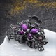 Vintage Resin Flower Hair Claws With Charm Butterfly Design