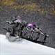 Vintage Resin Flower Hair Claws With Charm Butterfly Design