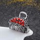 Vintage Resin Flower Hair Claws With Charm Butterfly Design