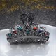 Vintage Resin Flower Hair Claws With Charm Butterfly Design