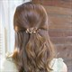 Korean Rhinestone Hair Clip With Pearl Accents