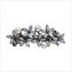 Korean Rhinestone Hair Clip With Pearl Accents