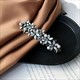 Korean Rhinestone Hair Clip With Pearl Accents