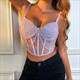 Rhinestone Fringe Bustier Cami – Sexy Backless Party Top