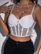 Rhinestone Fringe Bustier Cami – Sexy Backless Party Top
