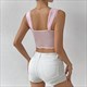 Pink Halter V-Neck Crop Top With 3D Rose Flowers