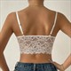Black Lace V-Neck Crop Top See-Through Slim Tank