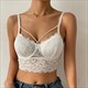 Black Lace V-Neck Crop Top See-Through Slim Tank