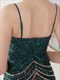 elegant Sequin Bodycon Party Dress: Black Gold
