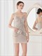 elegant Sequin Bodycon Party Dress: Black Gold