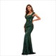 Sequin Suspender Long Evening Dress – Slim Fit Elegant Gown