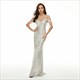 Tulle Prom Gown With Plunging Neckline And High Slit