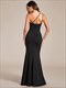 gleaming Asymmetrical Spaghetti Strap Bodycon Evening Gowns
