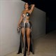 luxury leather backless tassel dress women ruchedy club outfit summer female street clothing design evening party dress