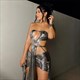 luxury leather backless tassel dress women ruchedy club outfit summer female street clothing design evening party dress