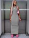 Ribbed Sleeveless Bodycon Maxi Dress For Women
