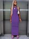 Ribbed Sleeveless Bodycon Maxi Dress For Women