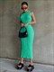 Crochet Sleeveless Bodycon Sweater Dress