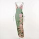 Sleeveless Print Suspender Dress V-Neck Slim Long Skirt