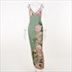 Sleeveless Print Suspender Dress V-Neck Slim Long Skirt