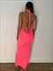 elegant backless draped dress for women - sleeveless bodycon clubwear, stylish tie back detail,00% polyester, semi-sheer, hand wash compliant