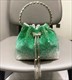 handle rhinestones evening clutch bag purses and handbag luxury designer shoulder bags shiny crystal clutch purse bucket bag