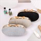 Egg Shape Rhinestone Evening Bag Beaded Chain Clutch Purse