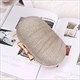 Egg Shape Rhinestone Evening Bag Beaded Chain Clutch Purse