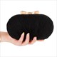 Egg Shape Rhinestone Evening Bag Beaded Chain Clutch Purse