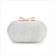 Egg Shape Rhinestone Evening Bag Beaded Chain Clutch Purse