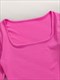 solid color casual yoga jumpsuit, square neck slim fit with thumb holes yoga bodysuit, women's activewear