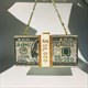 creative fashion new money clutch rhinestone purse0000 dollars stack bags of cash evening handbags shoulder wedding dinner bag