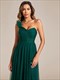 pleated backless one shoulder split tullee bridesmaid dresses
