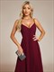 chiffon bownot neck midi lengthe wedding guest dress