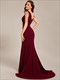 maxi long v neck sleeveless beaded chiffone evening dress