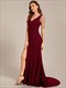 maxi long v neck sleeveless beaded chiffone evening dress