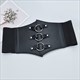 ladies extra wide waistband with skirt shirt nightclub waist elastic luxury design fashion all-match leather high quality belt