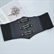 ladies extra wide waistband with skirt shirt nightclub waist elastic luxury design fashion all-match leather high quality belt
