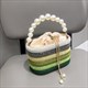 handle rhinestones evening clutch bag purses and handbag luxury designer shoulder bag shiny crystal clutch purse bucket bag