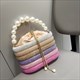 handle rhinestones evening clutch bag purses and handbag luxury designer shoulder bag shiny crystal clutch purse bucket bag