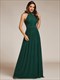 glittery halter neck pleated formale evening dress