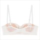 Florale Stickerei Spitze Dessous-Set - dünner atmungsaktiver Push-Up-BH mit Bügeln