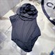 Damen 3D Blumen-Applikation One-Shoulder schlanker Bodysuit
