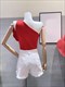 Damen 3D Blumen-Applikation One-Shoulder schlanker Bodysuit