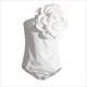 Damen 3D Blumen-Applikation One-Shoulder schlanker Bodysuit