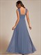 Chiffon Square Neck Bridesmaid Dress Sleeveless